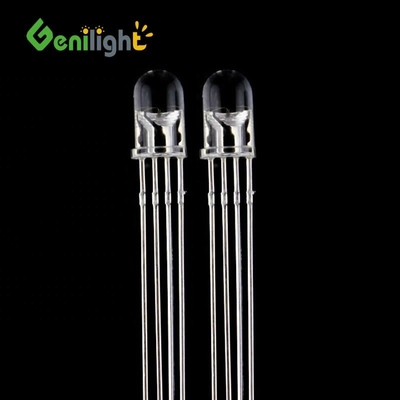 透明な3mm/5mm/8mm/10mm LEDダイオードと超明るい4ピン丸いトップエミッター