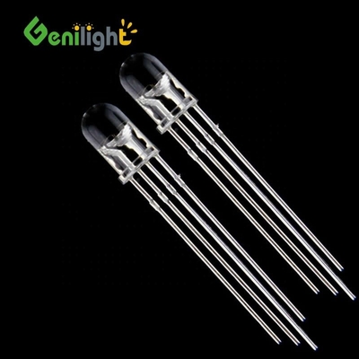 透明な3mm/5mm/8mm/10mm LEDダイオードと超明るい4ピン丸いトップエミッター