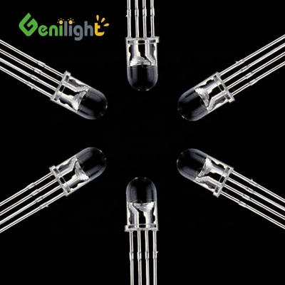 透明な3mm/5mm/8mm/10mm LEDダイオードと超明るい4ピン丸いトップエミッター