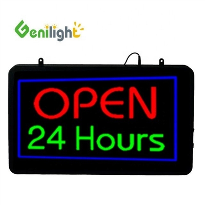 22*13インチ LED ネオンサイン 24時間オープンレター パーソナライズ可能 CE RoHS 認証