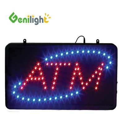 Genilight 22*13インチ スーパー明るさ LEDチェック キャッシングレター 室内用ネオンオープンサイン