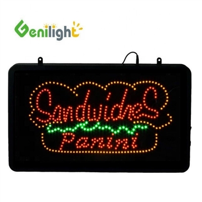 明るさ Genilight 室内 22*13インチデザイン DC12V LEDサンドウィッチ オープンネオンライトサイン