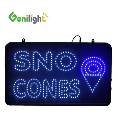 パーソナライズされた LED SNO CONES 店舗装飾用のサイン 22*13インチ 画面寸法