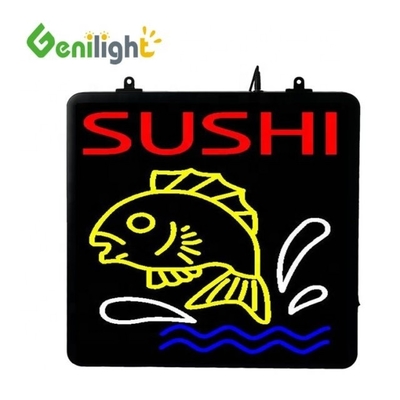 カスタム文字 SUSHI魚 LEDネオンサイン 矩形電源証明書 CE ROHS など