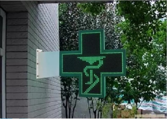 P16 P20 ピクセル 3D LED 薬局クロスディスプレイサイン RS232 RF コントロール通信