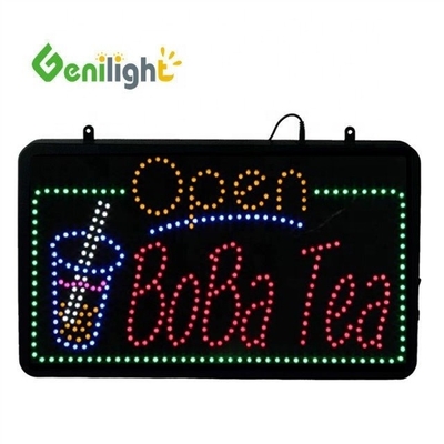 室内 RGB カスタム スーパーライト LED レター バ・バ・ティー オープン ニュオンサイン ジュースショップ エネルギー