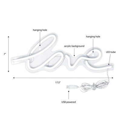50000時間 ライフスペン ビジネス ネオンサイン パーソナライズされたデザインのためのLarge LED Love Light
