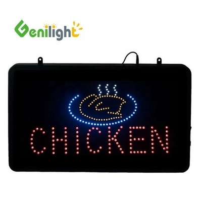 56*33cm DC12V Genilight フライドチキンショップの広告LEDオープンサイン