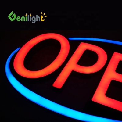 カスタマイズ ジャンボ ULTRA BRIGHT LED OPEN SIGN 閃き スクロールモード 赤/青 完璧