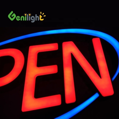 カスタマイズ ジャンボ ULTRA BRIGHT LED OPEN SIGN 閃き スクロールモード 赤/青 完璧