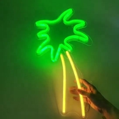 大型ココナッツツリーのネオンサイン LEDフレックスネオンライト USB電源付き 夜光 キッズルーム 電圧5V