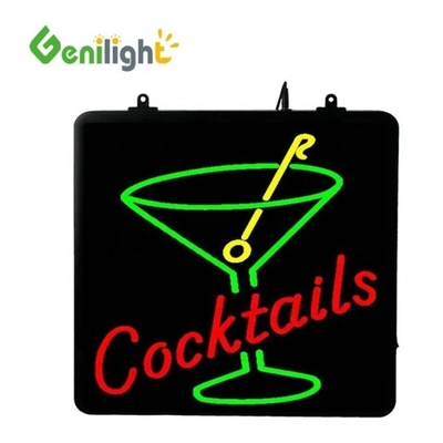 0 電力消費 Genilight カスタムコックテイル カップロゴ付き LED ネオンサイン