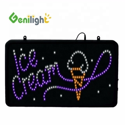 56*33 パネルサイズ Genilight アイスクリーム LED アクリル オープンサイン タッチスクリーン