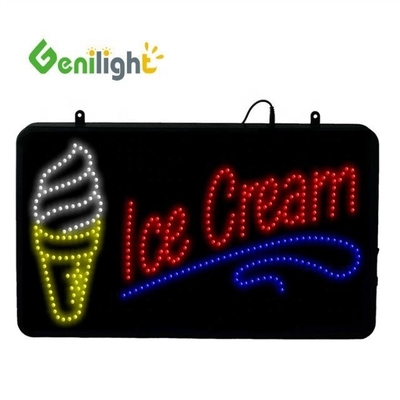 56*33 パネルサイズ Genilight アイスクリーム LED アクリル オープンサイン タッチスクリーン