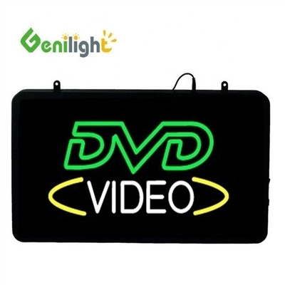 ジェニライト 22*13インチ CE RoHS DVD ビデオ広告ライトボックス ネオンサイン