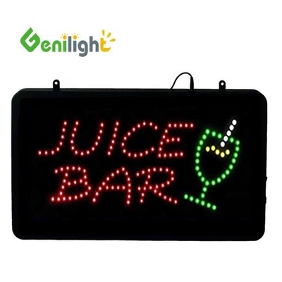 カスタムLED JUICE BAR オープンサイン 閃くアニメーションモードと写真メディア選択