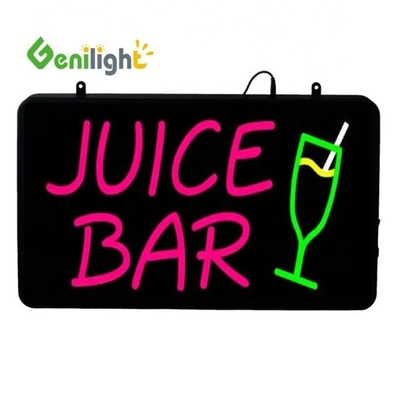 カスタムLED JUICE BAR オープンサイン 閃くアニメーションモードと写真メディア選択