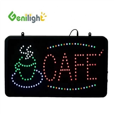 53*45cm アニメーション LED ビジネス カフェ クラブ サイン オン/オフ スイッチ 明るい オープン ライト ネオン LED