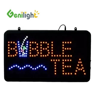 高明るさ Genilight 室内 22*13インチ 輝く点滅 ボバ ティーライト LED ネオンサイン カップロゴ