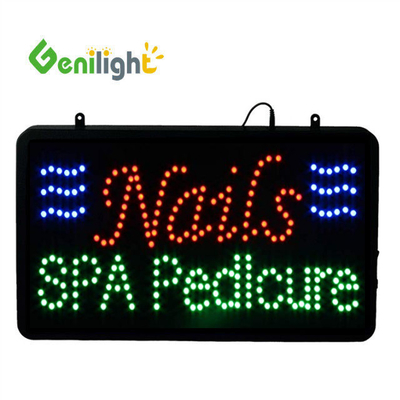 魅力的な広告 LED ネイルスパ 電話番号のサイン Genilight 室内 22*13インチ