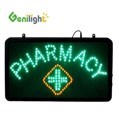 Genilight 室内 56*33cm DC12V LED オープンサイン 薬局プログラム LED ディスプレイ パネル 室内