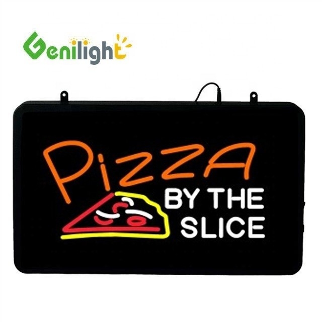 パーソナライズされた Genilight 22*13インチ CE RoHS アクリルピザ BY THE SLICE LEDネオンオープンサイン