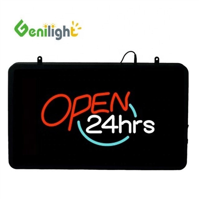 22*13インチ LED ネオンサイン 24時間オープンレター パーソナライズ可能 CE RoHS 認証