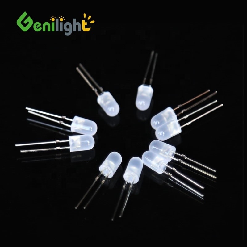 F3 ミルク LED 3mm 超明るい赤緑青 白黄色 LED -40-60 Tolerance