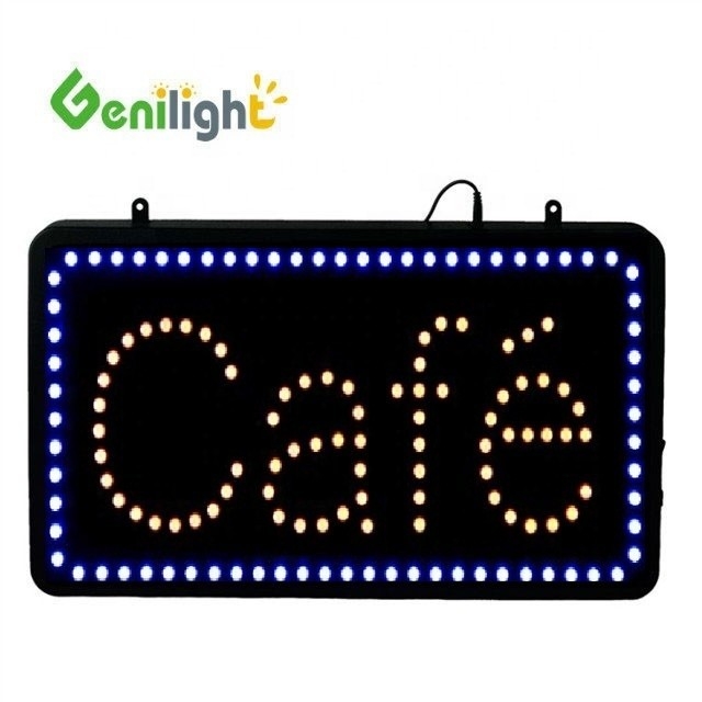 Genilight 室内 22*13インチ LED カフェ オープン サイン 省エネ SDK 機能