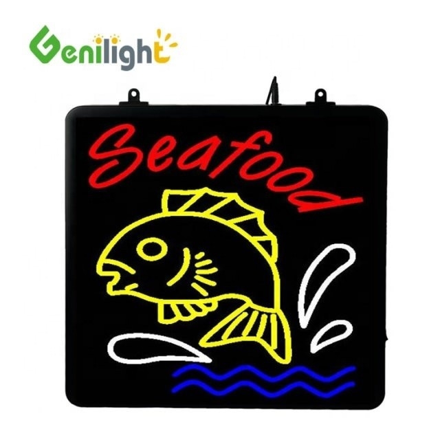 カスタム文字 SUSHI魚 LEDネオンサイン 矩形電源証明書 CE ROHS など