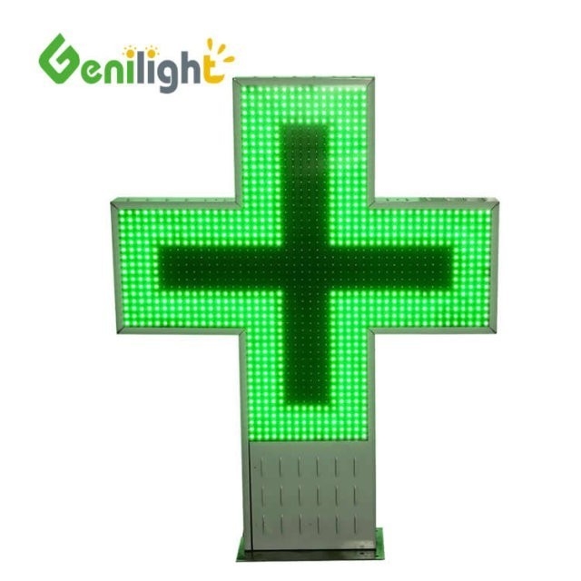 P16 P20 ピクセル 3D LED 薬局クロスディスプレイサイン RS232 RF コントロール通信