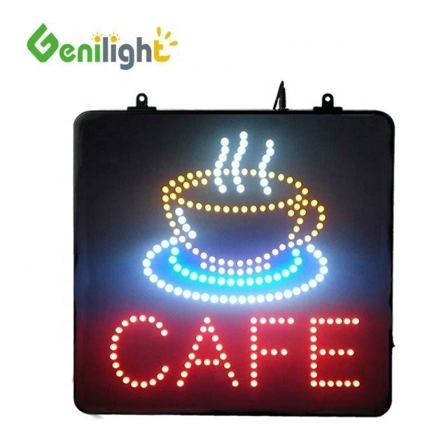 IP 評価 店舗向け オーダーメイド アニメーション 12V アクリル LED ライト カフェ ネオンサイン