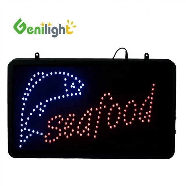 56*33cm DC12V Genilight フライドチキンショップの広告LEDオープンサイン