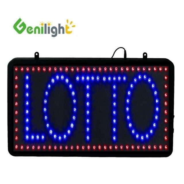 オリジナル・ジェニライト 室内 56*33cm 超明るさ カスタム LED LOTTO オープンディスプレイ LEDサイン