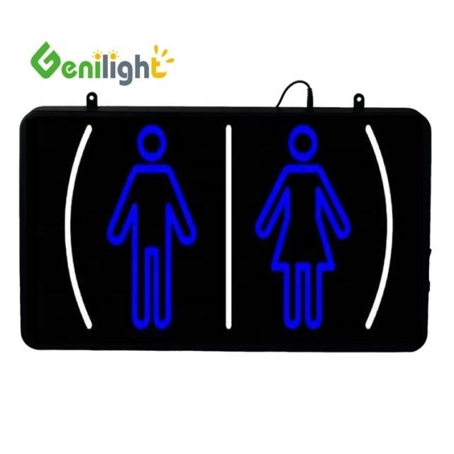 56*33 パネルサイズ カスタム WC トイレ LED ネオンライトサイン 1