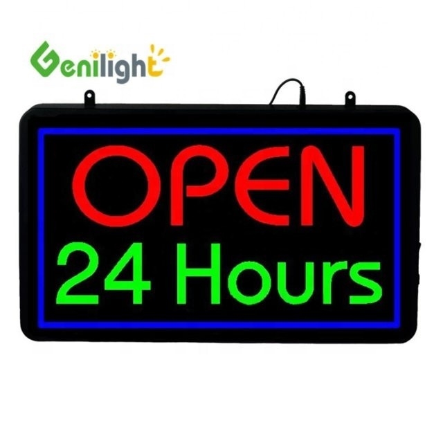 CE ROHS 認定 ベスト バッテリー駆動 24 時間 フレックス 文字標識 LED ネオン オープン 標識