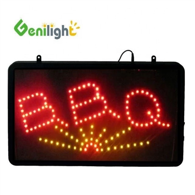 Genilight 室内 56*33cm DC12V LED BBQ オープン 店 ネオンサイン IP 評価 広告 公開