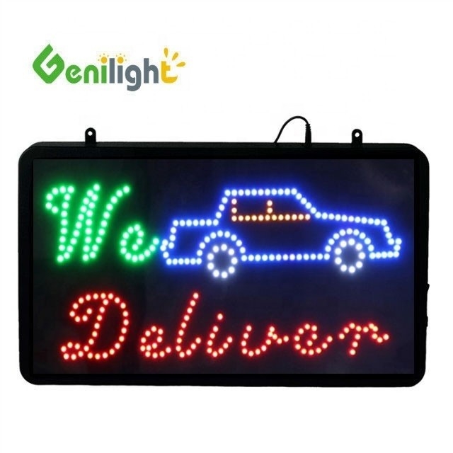 Genilight Indoor 56*33cm 高明るさと低電圧RGB機能のLEDオープンサイン