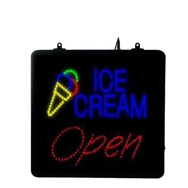 タッチスクリーンタイプ LED オープンサイン 閃光板 ニオンライト アイスクリームビジネス