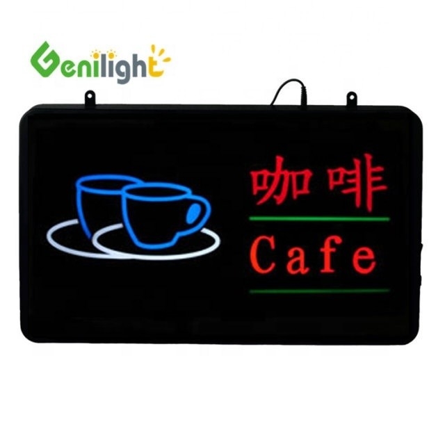 フォトメディア LED ネオンオープンサインパネル サイズ 56*33 カフェの装飾とそれ以上のために完璧