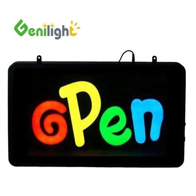 閃くアニメーションモード Genilight 56*33cm フルカラー電子LEDネオンOPENサイン