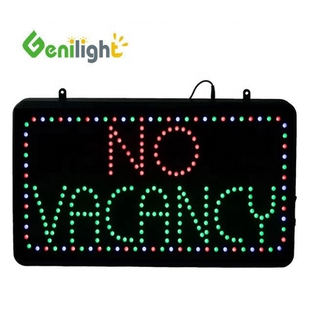 CE RoHS 室内 56*33cm Genilight 無空白フラッシュ LEDオープンサイン プログラム可能な LEDサイン