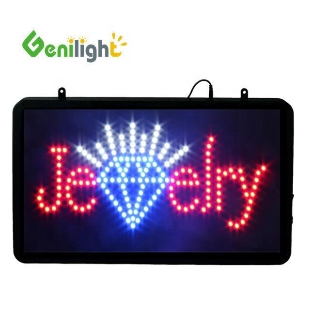 Genilight Indoor 56*33cm LEDサイン 店舗の明るさと宝石を異なるモードで表示