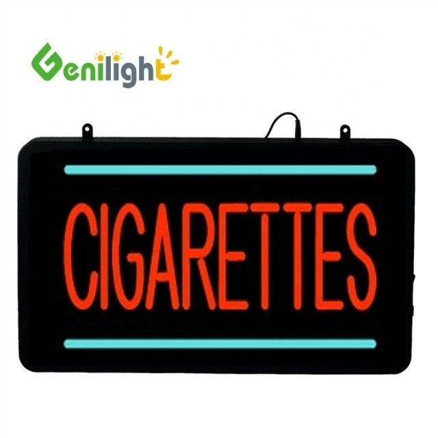 Genilight 22*13インチ アクリルLEDネオンシグナル 喫煙用 CE RoHS認証