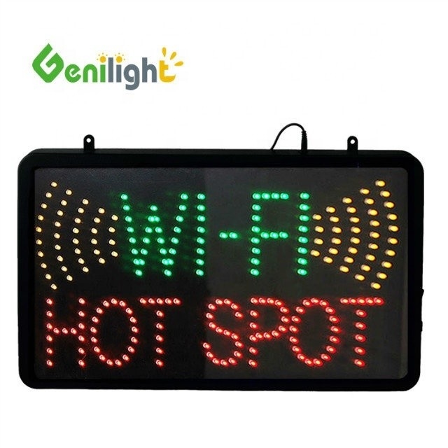 全彩のWIFI HOT SPOT LEDオープンサイン 5mmの超明るいLEDでデザイン