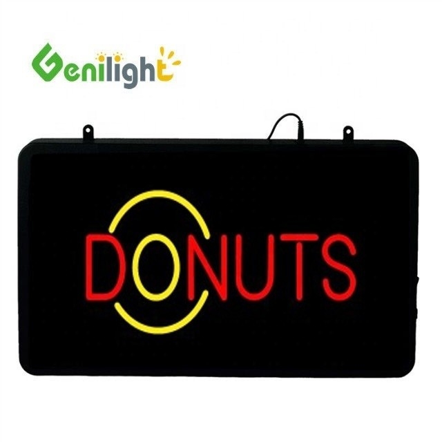 ジェニライト 56*33cm 電子 DC12V ドーナッツ アニメーション LED ネオンサイン デザートショップ