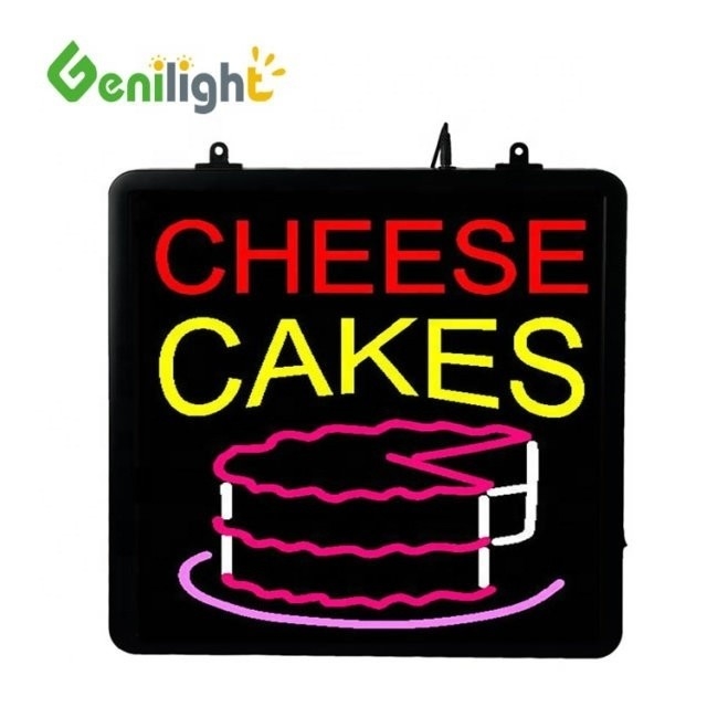 カスタム 多色のチーズケーキ LEDライトのネオンサイン 明るさ パーソナライズ