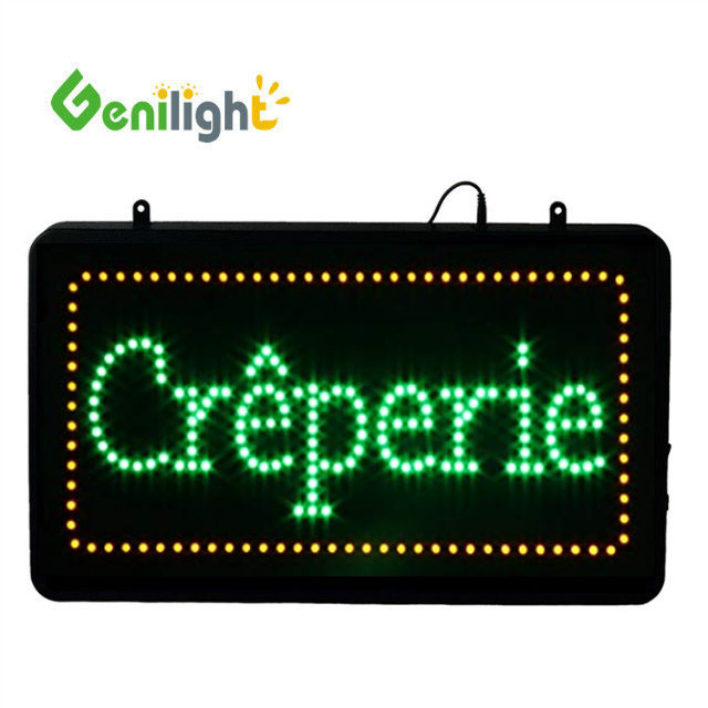 OEMタイプ Genilight 室内 22*13インチ DC12v プロフェッショナル CREPERIE LEDライト オープンサイン